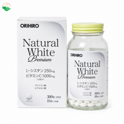 Natural White Premium Orihiro hỗ trợ làm sáng da và bổ sung collagen (Lọ 300 viên)