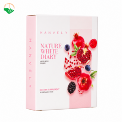 Nature White Diary Hanvely hỗ trợ cải thiện thâm sạm và dưỡng sáng da (Hộp 3 vỉ x 10 viên)