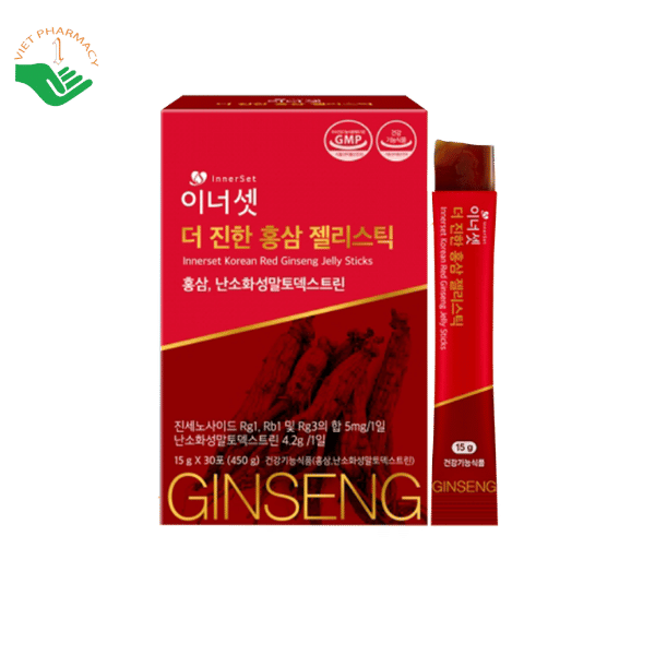 Nước hồng sâm Hàn Quốc Korean Red Ginseng Sticks Innerset bồi bổ cơ thể, tăng sức đề kháng hộp 100 gói