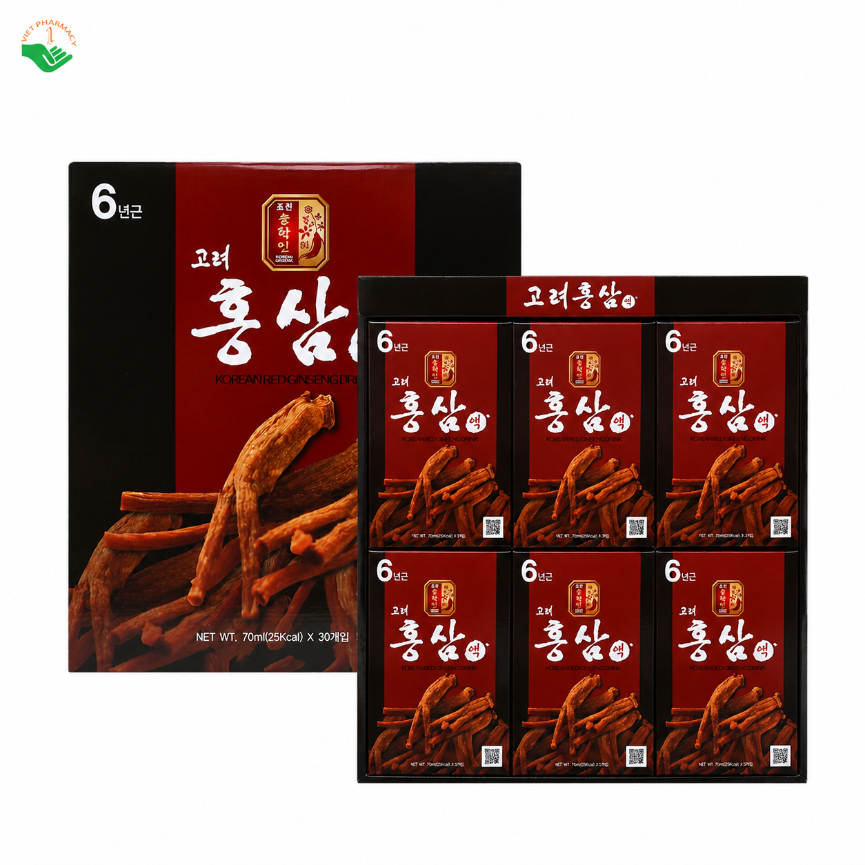 Nước hồng sâm Pocheon Korean Red Ginseng Drink phục hồi sức khỏe, giảm mệt mỏi, tăng cường trí nhớ hộp 30 gói x 70ml