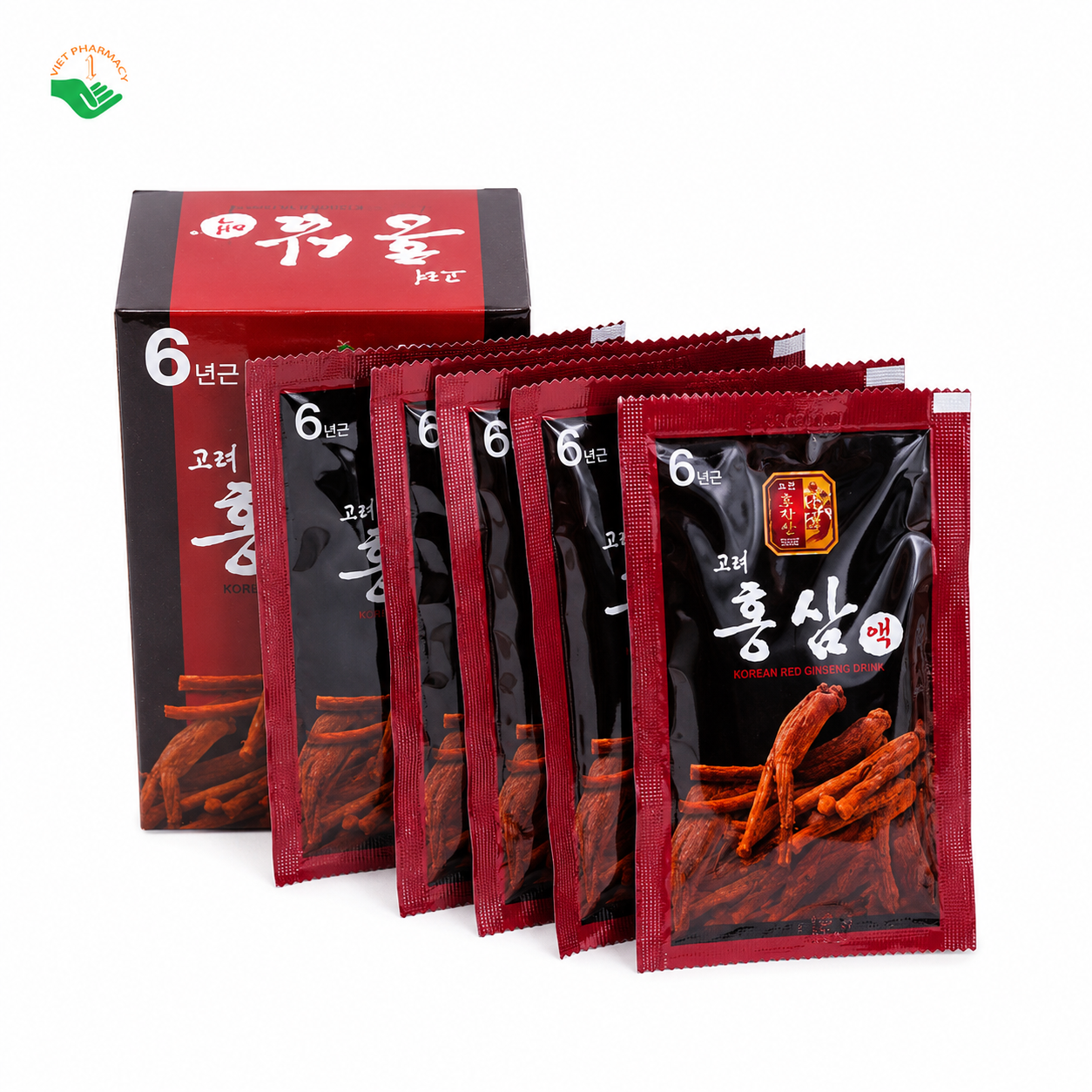 Nước hồng sâm Pocheon Korean Red Ginseng Drink phục hồi sức khỏe, giảm mệt mỏi, tăng cường trí nhớ hộp 30 gói x 70ml