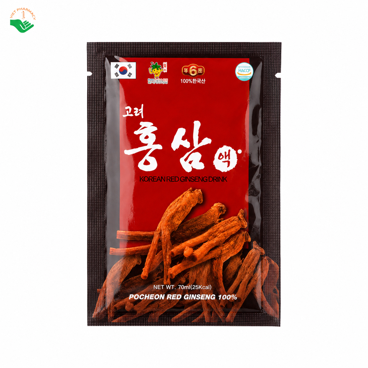 Nước hồng sâm Pocheon Korean Red Ginseng Drink phục hồi sức khỏe, giảm mệt mỏi, tăng cường trí nhớ hộp 30 gói x 70ml