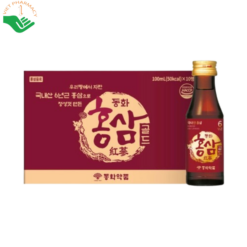 Nước uống hồng sâm Dongwha giúp bồi bổ sức khoẻ, tăng cường đề kháng (Hộp 10 chai x 100ml)