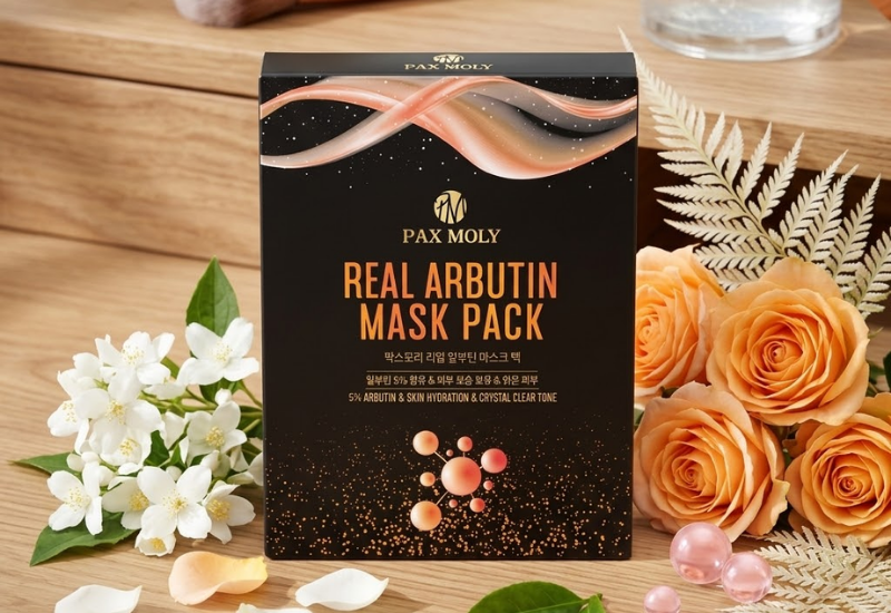 Mặt nạ dưỡng ẩm PAX MOLY Real Arbutin Mask Pack (Hộp 10 miếng)