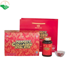 Perfect Collagen Hyal Vita Keukdong Health Pharm hỗ trợ chống oxy hóa, giúp da tươi sáng (Hộp 120 viên)