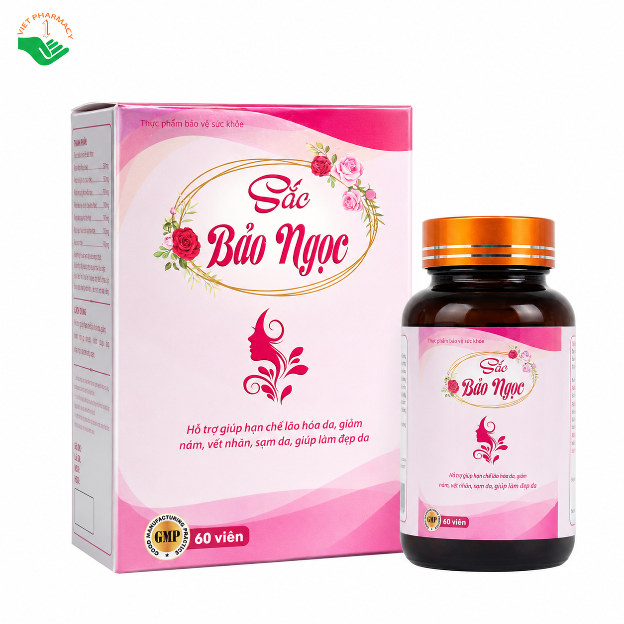 Sắc Bảo Ngọc hỗ trợ điều hòa nội tiết tố nữ, trị nám sáng da (Hộp 60 viên)
