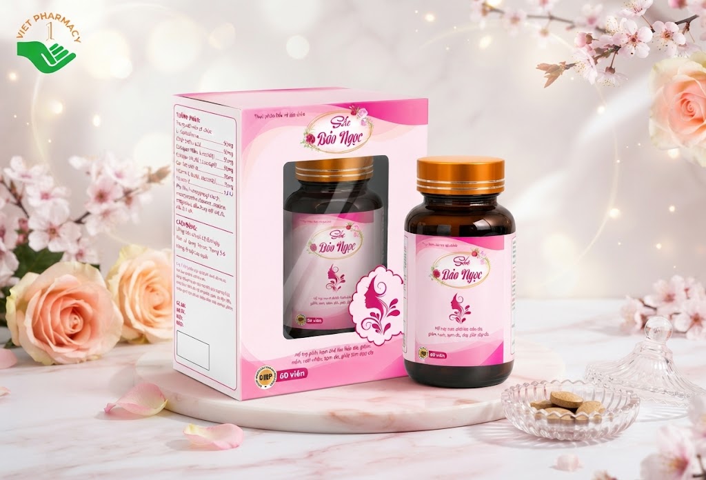 Sắc Bảo Ngọc hỗ trợ điều hòa nội tiết tố nữ, trị nám sáng da (Hộp 60 viên)
