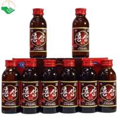 Sâm nước Korean Red Ginseng Hàn Quốc SamSung Pharm tăng cường sức khỏe, giúp ăn ngon miệng, giảm mệt mỏi (Hộp 10 lọ x 100ml)