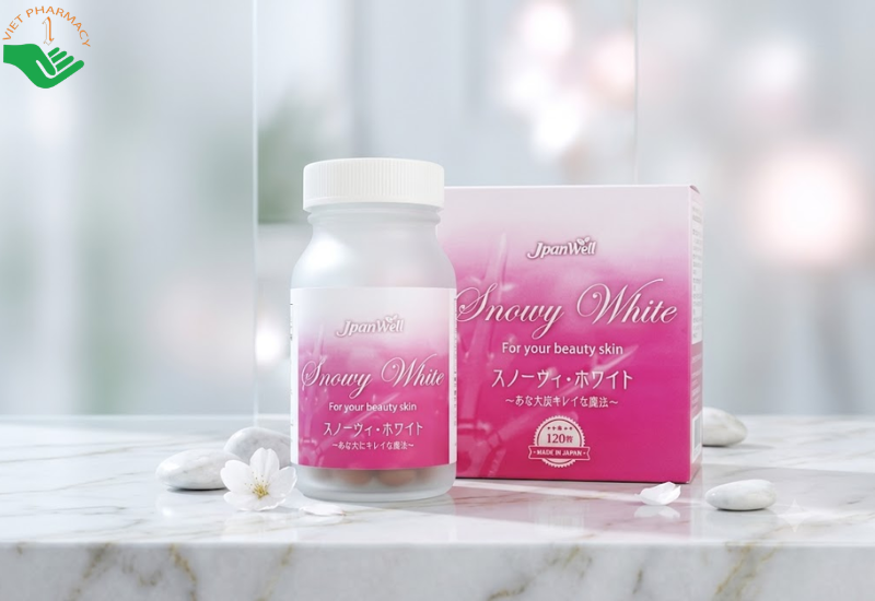 Snowy White JpanWell giúp da trắng sáng, chống nhăn và ngăn ngừa lão hóa (Hộp 120 viên) 