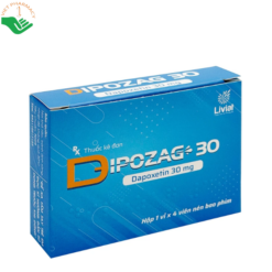 Thuốc Dipozag 30mg Liviat hỗ trợ điều trị xuất tinh sớm (Hộp 1 vỉ x 4 viên)
