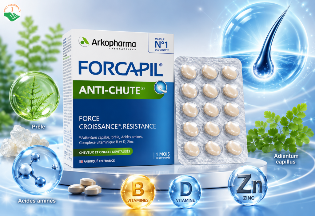 Viên uống chống rụng tóc Arkopharma Forcapil Anti-Chute