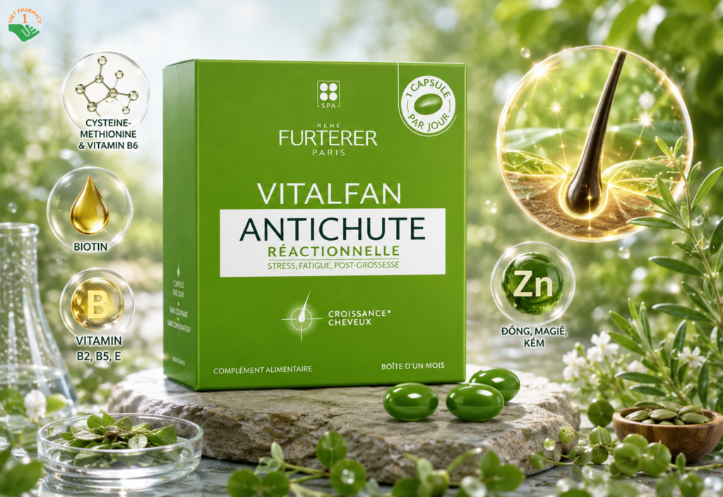 Viên uống giảm rụng tóc René Furterer Vitalfan Reactive Anti-Hair Loss