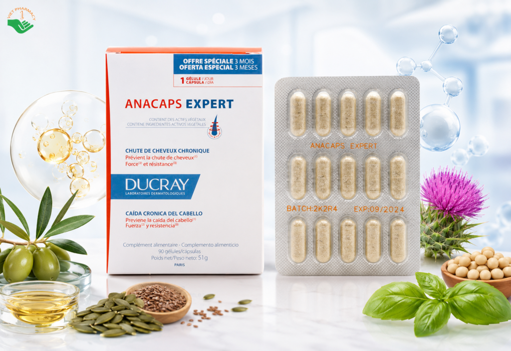 Viên uống giảm rụng tóc Ducray Anacaps Expert