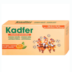 Thuốc viên ngậm sát khuẩn họng Kadfer 0.25 Enlie (Hộp 3 vỉ x 8 viên)