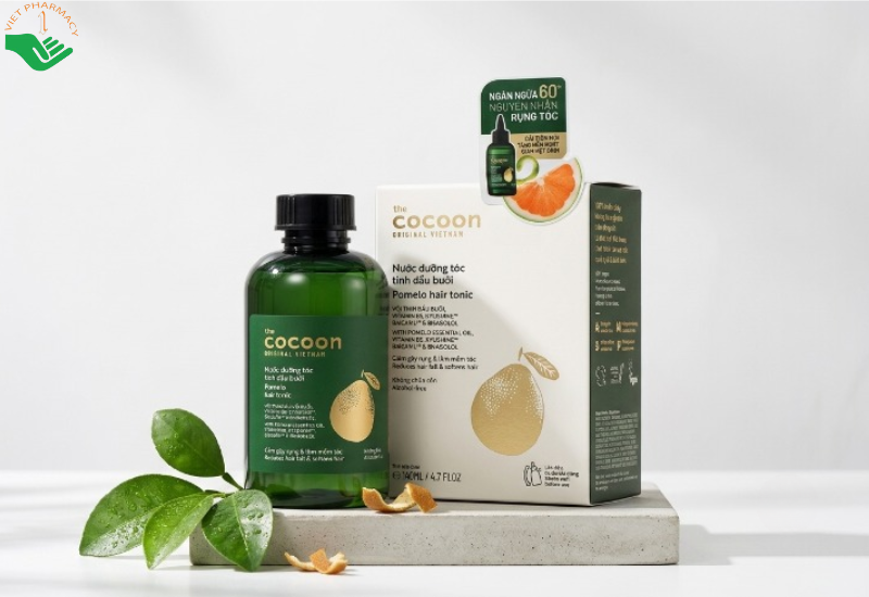 Tinh dầu bưởi Pomelo Hair Tonic Cocoon giúp giảm gãy rụng và kích thích mọc tóc (Chai 140ml)