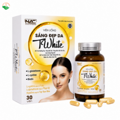 Twhite NAC hỗ trợ dưỡng trắng da, tăng độ đàn hồi, giảm sạm nám da (Hộp 30 viên)
