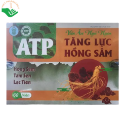 Viên ăn ngủ ngon tăng lực hồng sâm ATP hỗ trợ bồi bổ sức khỏe, nâng cao sức đề kháng, tăng cường tiêu hóa (Hộp 60 viên)