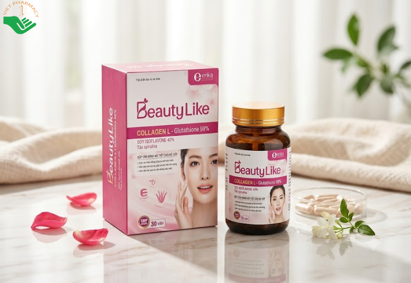 Viên uống Beauty Like Enka hỗ trợ làm đẹp da, giúp cân bằng nội tiết tố (Hộp 30 viên)