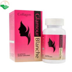 Viên uống Collagen Glamour Blanche AMF Pharma hỗ trợ tăng cường độ ẩm giúp da mịn màng (Hộp 60 viên)