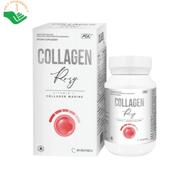Viên uống Collagen Rosy Alpha Laboratories (NZ.) Limited cung cấp collagen, hỗ trợ làn da căng mướt, rạng rỡ (Hộp 60 viên)