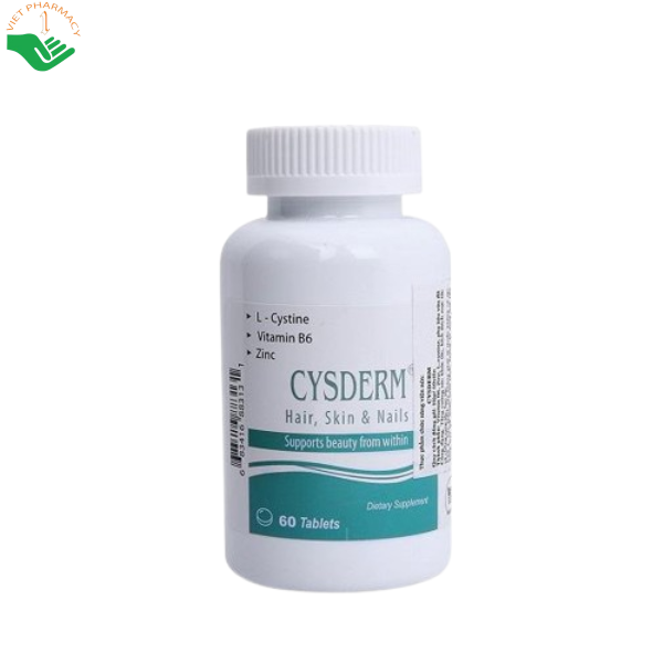 Viên uống Cysderm Nature Gift làm sáng mịn da, móng cứng cáp, ngăn ngừa rụng và kích thích mọc (Hộp 60 viên)