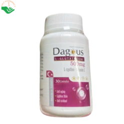 Viên uống Dagous L-Glutathione 500mg Pharmanor İlaç hỗ trợ giảm lão hóa, cải thiện độ sáng của da (Hộp 30 viên)