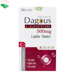 Viên uống Dagous L-Glutathione 500mg Pharmanor İlaç hỗ trợ giảm lão hóa, cải thiện độ sáng của da (Hộp 30 viên)