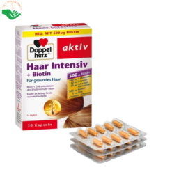 Viên uống Haar Intensive Biotin Doppelherz hỗ trợ giảm rụng tóc, giúp tóc chắc khỏe (Hộp 30 viên)