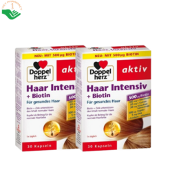 Viên uống Haar Intensive Biotin Doppelherz hỗ trợ giảm rụng tóc, giúp tóc chắc khỏe (Hộp 30 viên)