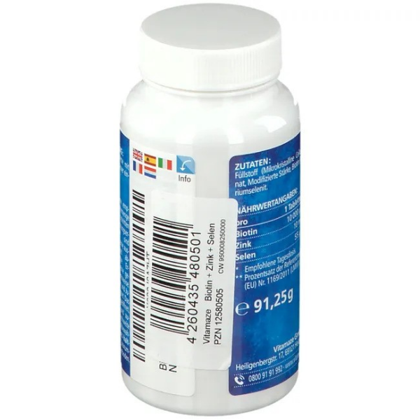 Viên uống mọc tóc Biotin Zink Selen Vitamaze (Hộp 365 viên)