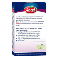 Viên uống mọc tóc và đẹp da Abtei Biotin 10 mg Abtei (Hộp 30 viên)