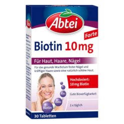 Viên uống mọc tóc và đẹp da Abtei Biotin 10 mg Abtei (Hộp 30 viên)