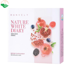Viên uống trắng da Hàn Quốc Nature White Diary Hanvely giúp hạn chế lão hóa da (Hộp 3 vỉ x 10 viên)