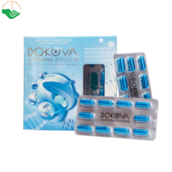 Viên uống Whitening Solution Dokova tăng cường collagen, dưỡng trắng da, chống lão hóa (Hộp 2 vỉ x 10 viên)
