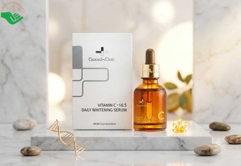 Vitamin C-16.5 Daily Whitening GoodnDoc dưỡng da tươi sáng (Chai 30ml)