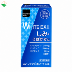 White EX II Matsukiyo hỗ trợ trắng da, mờ nám và tăng cường tái tạo Collagen (Hũ 270 viên)