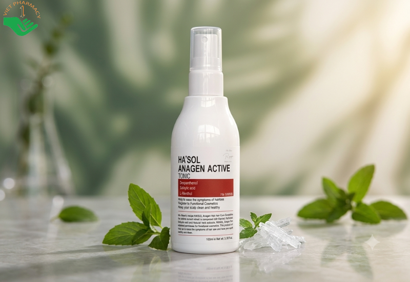 Xịt mọc tóc Anagen Active Tonic Ha'sol giúp hỗ trợ mọc tóc và ngăn ngừa rụng tóc (Chai 100ml)