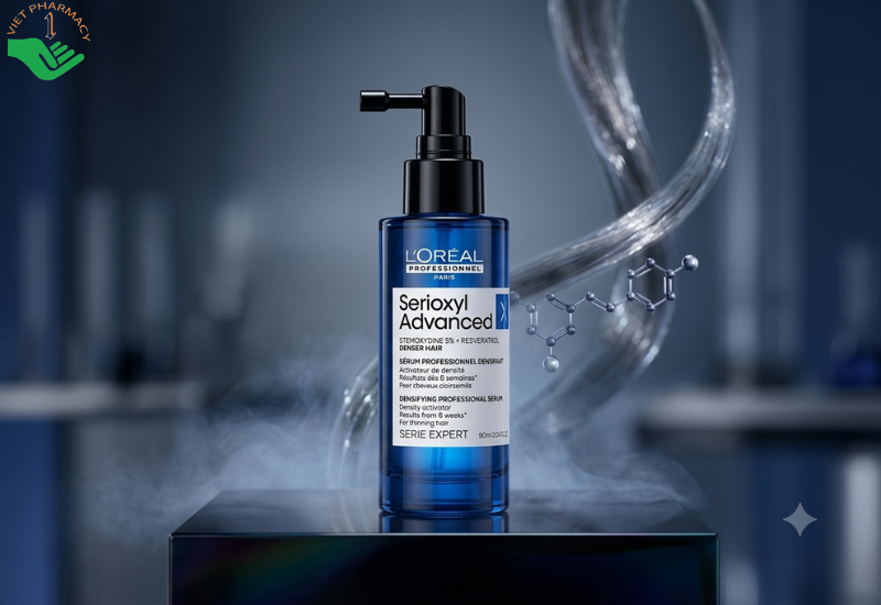 Xịt mọc tóc Professionnel Serioxyl Advanced L'Oréal giúp kích thích mọc tóc, bảo vệ tóc chắc khỏe (Chai 90ml)