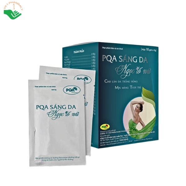 PQA-Sang-Da-Ngoc-To-Nu-ho-tro-cai-thien-tinh-trang-da-xin-mau-tham-sam-Hop-10-goi-x-5g