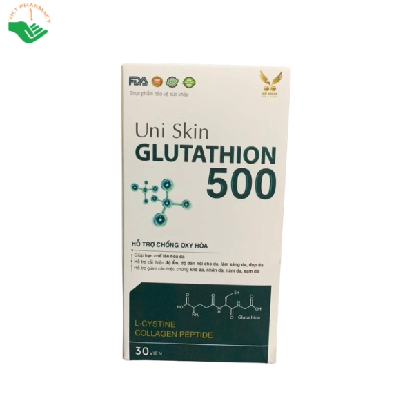 Vien-uong-Uni-Skin-Glutathion-500-Ho-tro-cai-thien-tinh-trang-da-Hop-30-vien