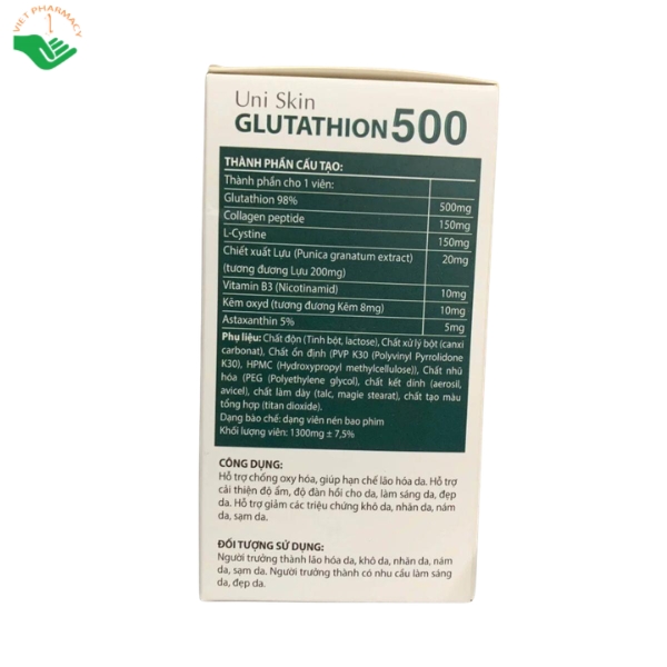 Vien-uong-Uni-Skin-Glutathion-500-Ho-tro-cai-thien-tinh-trang-da-Hop-30-vien