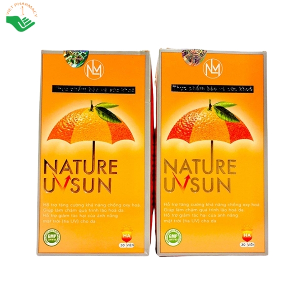 Vien-uong-Nature-UVSun-Nature-Pharma-ho-tro-lam-cham-qua-trinh-lao-hoa-da-Hop-30-vien