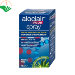 Chai xịt Aloclair Plus Spray Alliance hỗ trợ bảo vệ niêm mạc miệng, làm dịu và hỗ trợ lành các vết loét trong khoang miệng (Lọ 15ml)