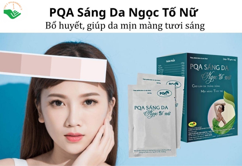 PQA-Sang-Da-Ngoc-To-Nu-ho-tro-cai-thien-tinh-trang-da-xin-mau-tham-sam-Hop-10-goi-x-5g