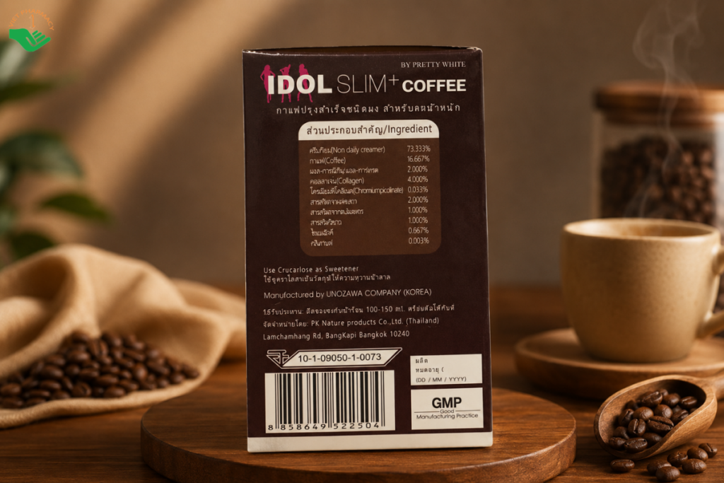 Thành phần Idol Slim Coffee