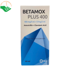 Thuốc Betamox Plus 400 Laboratórios Atral điều trị nhiễm khuẩn mức độ nhẹ đến nặng cho trẻ em ( Hộp 1 chai 60ml)