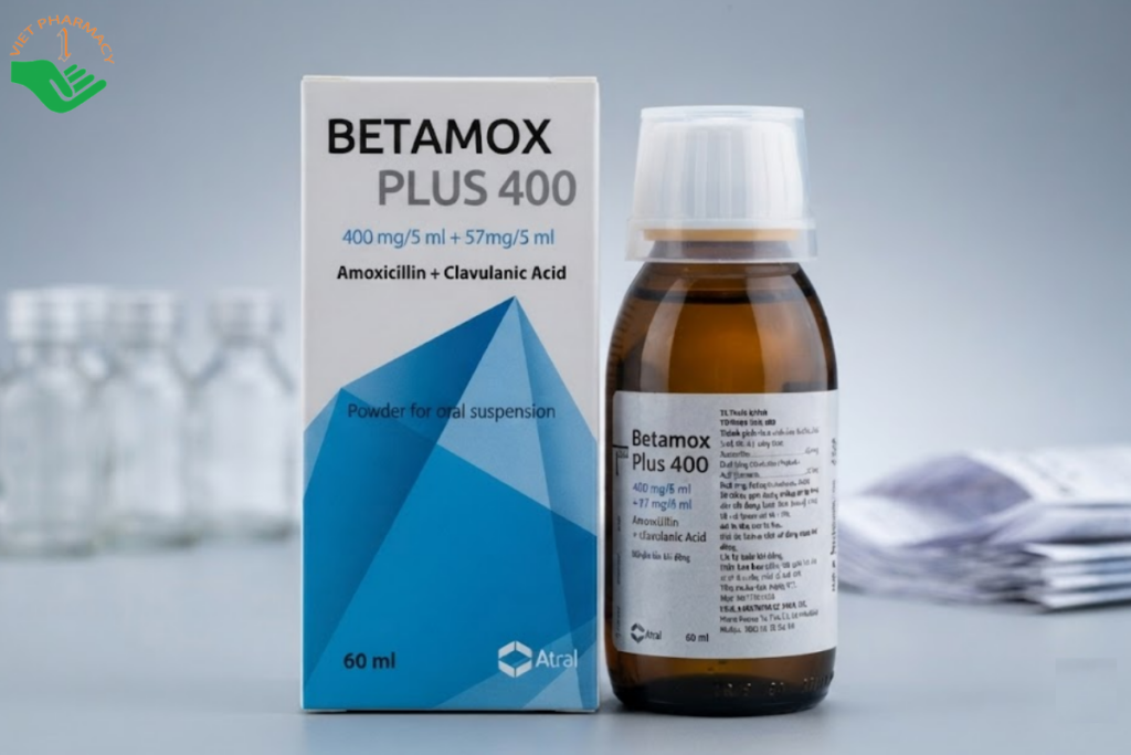 Thuốc Betamox Plus 400 Laboratórios Atral điều trị nhiễm khuẩn mức độ nhẹ đến nặng cho trẻ em ( Hộp 1 chai 60ml)