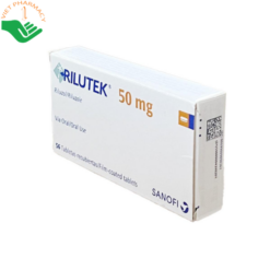 Thuốc Rilutek 50mg Sanofi điều trị xơ cứng teo cơ một bên (Hộp 4 vỉ x 14 viên)