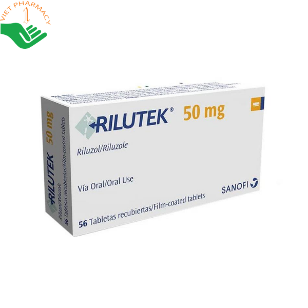 Thuốc Rilutek 50mg Sanofi điều trị xơ cứng teo cơ một bên (Hộp 4 vỉ x 14 viên)