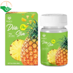 Viên uống Dứa SLIM PLUS Tracy Pharma hỗ trợ giảm cân và duy trì vóc dáng (Hộp 30 viên)